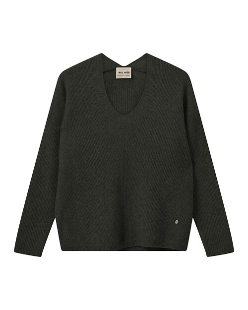 Jumper Thora v-ringad grape leaf - 3