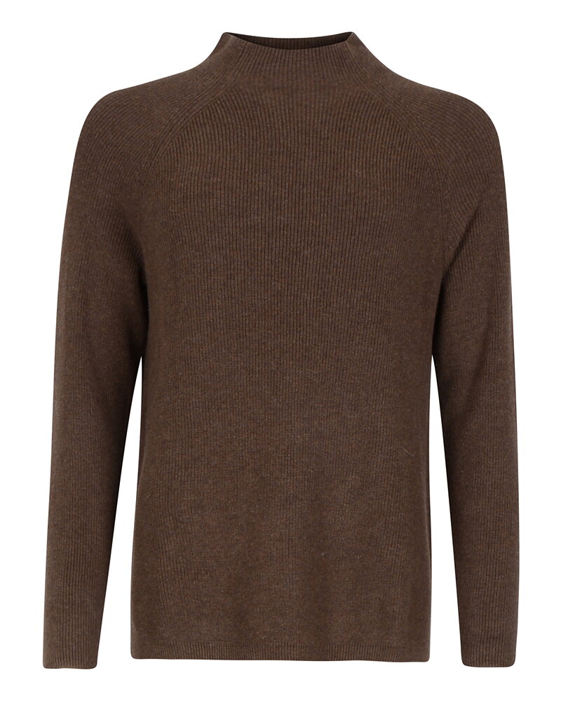 Jumper Nele ståkrage brun
