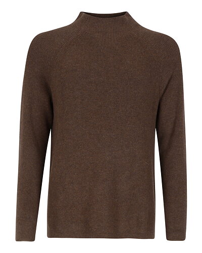 Jumper Nele ståkrage brun