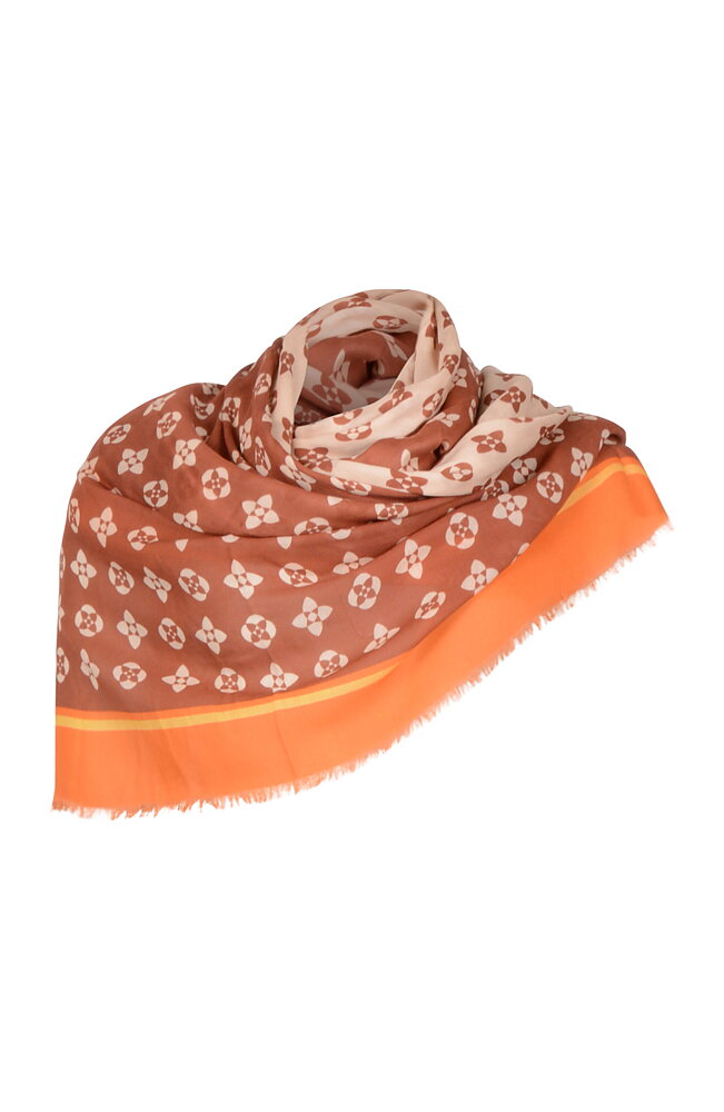 Sjal Soccer orange mönstrad