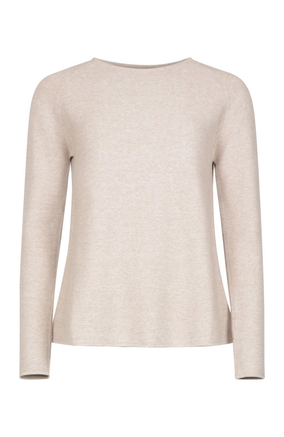 Bomullsjumper Moby melerad beige
