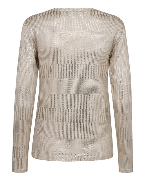 Topp Matter beige med glitterränder guld - 4