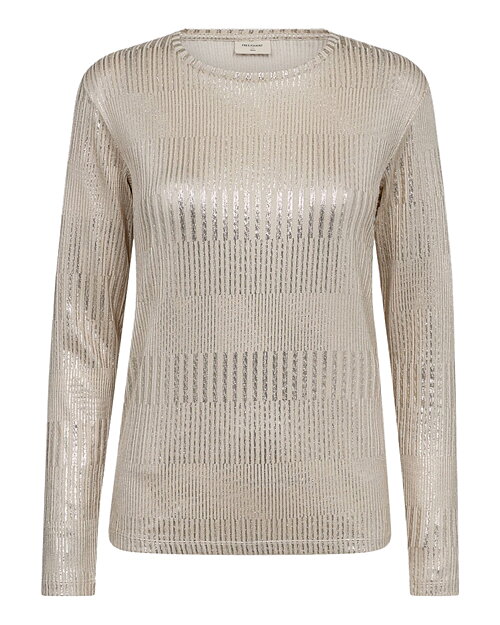 Topp Matter beige med glitterränder guld - 3