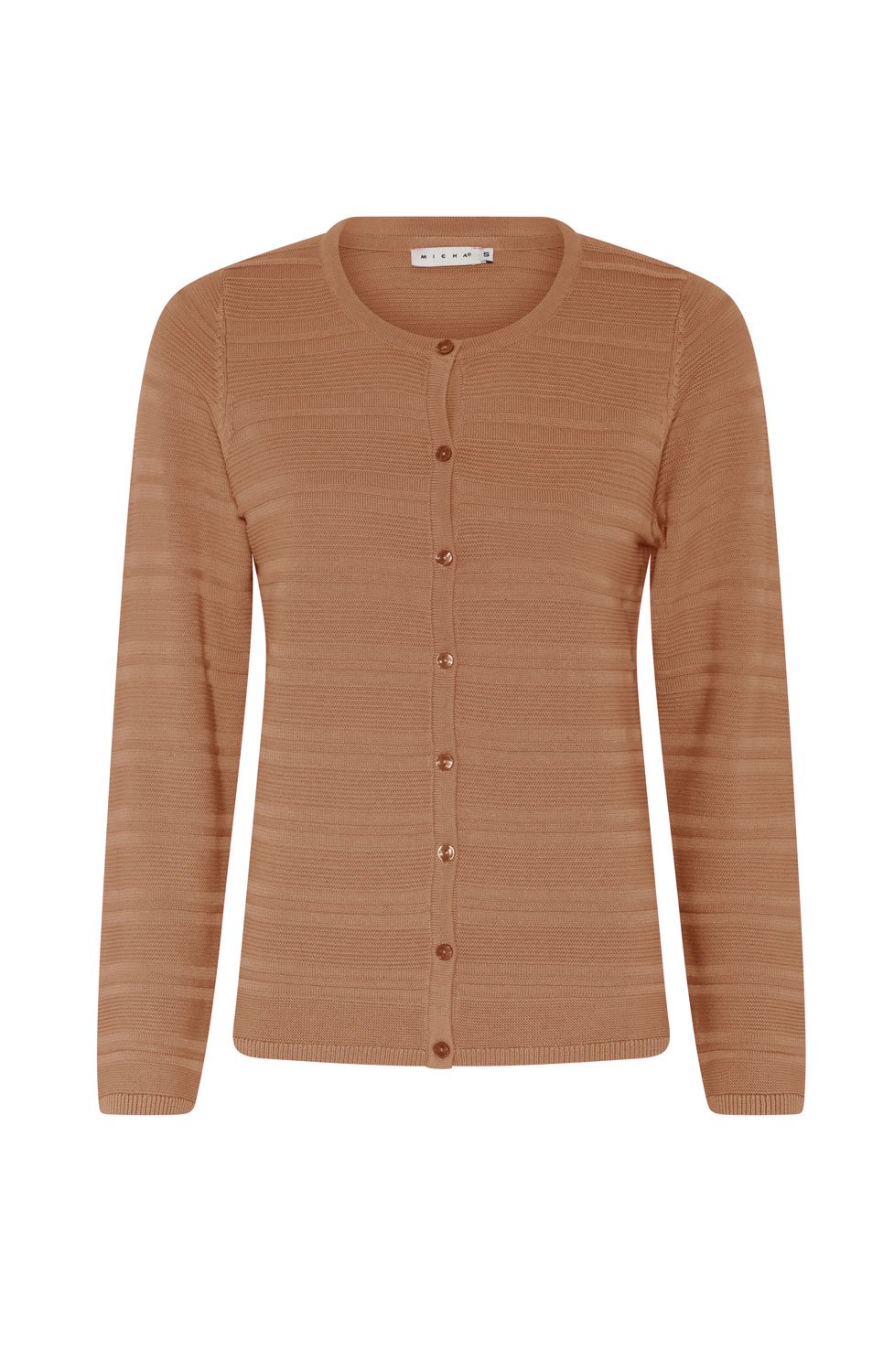 Bomullskofta randig struktur beige