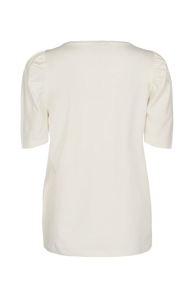 Topp Fenja kort puffärm brilliant white