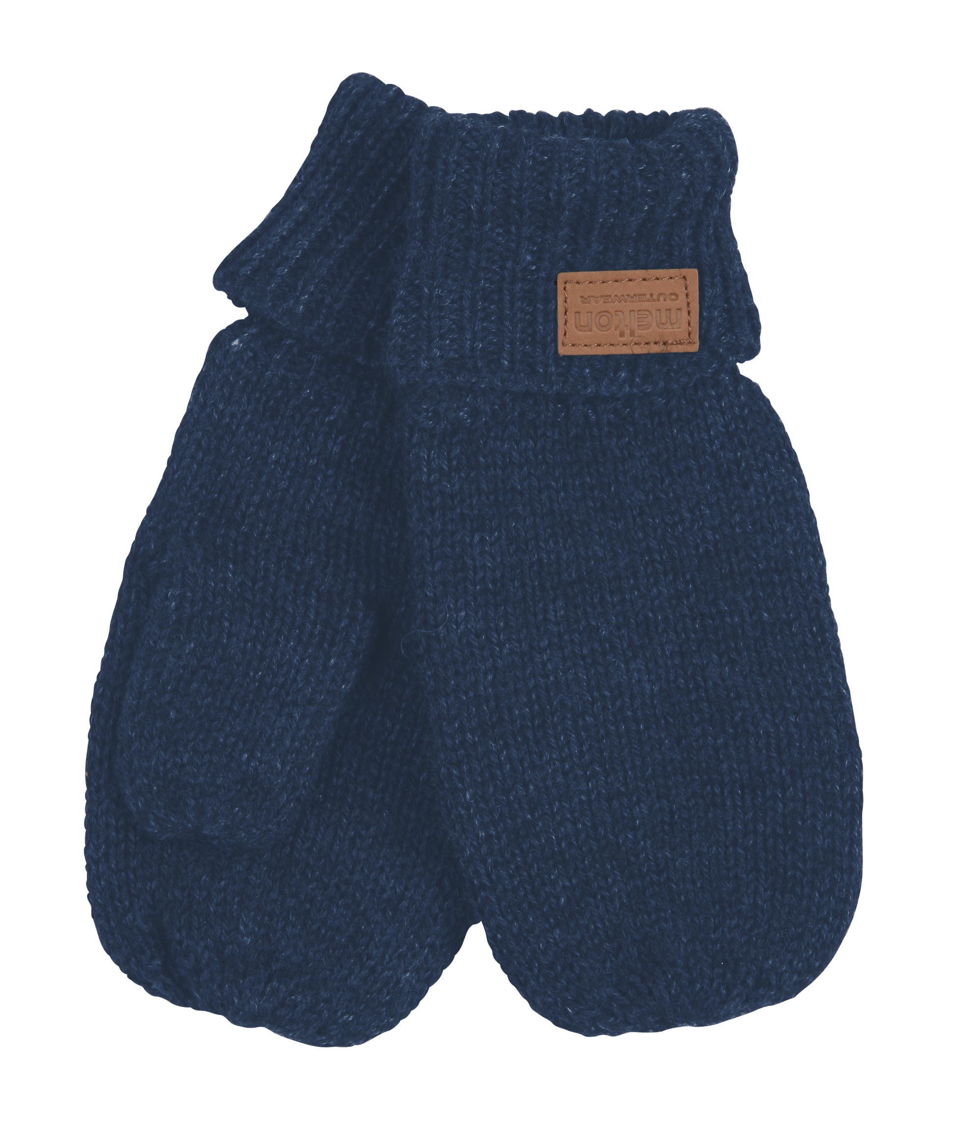Wool mittens Solid  Colour Marine