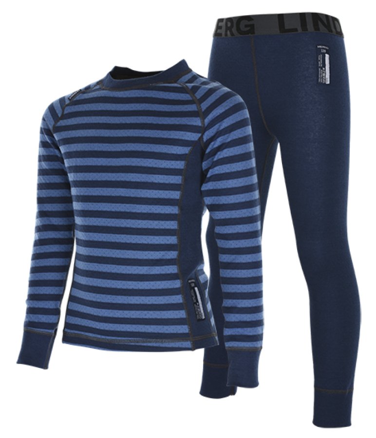 STRIPE MERINO SET Navy/ blue
