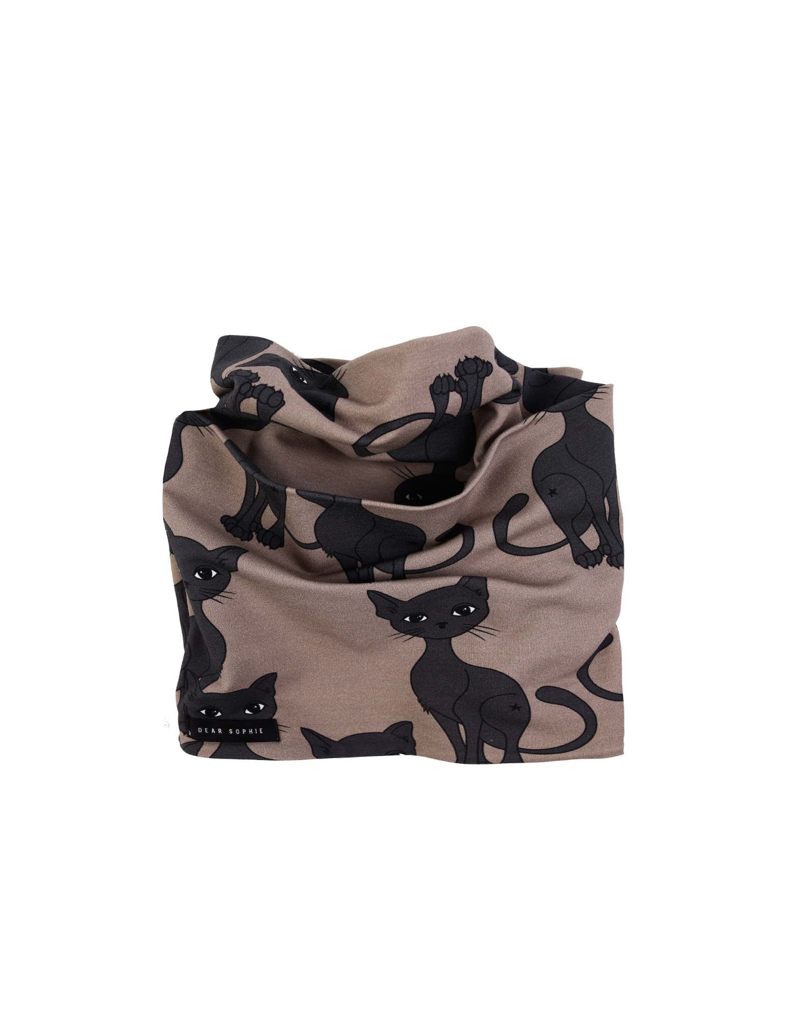 BROWN CAT TUBE SCARF