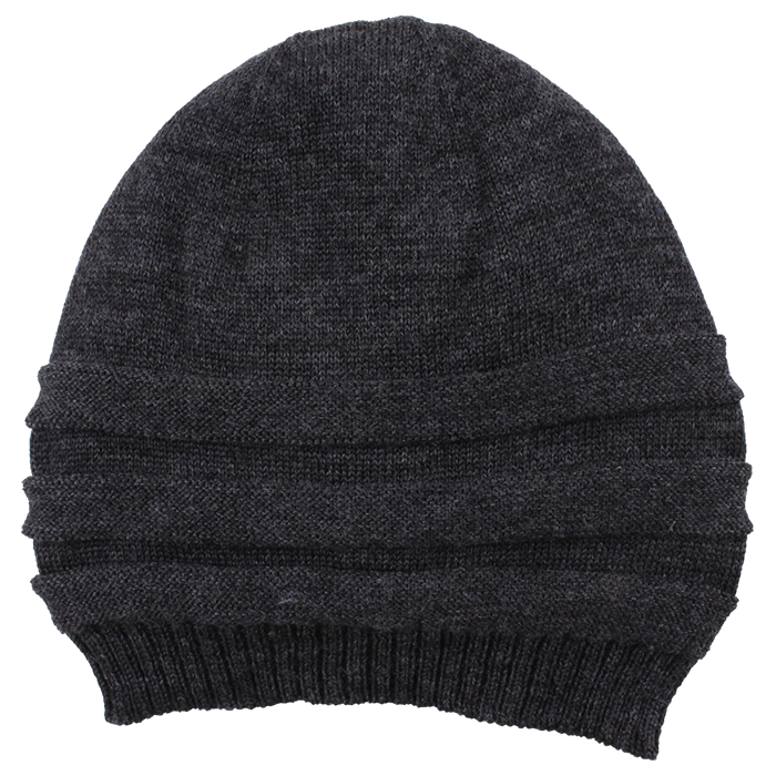 Knit Wool Hat Dark Grey - 2