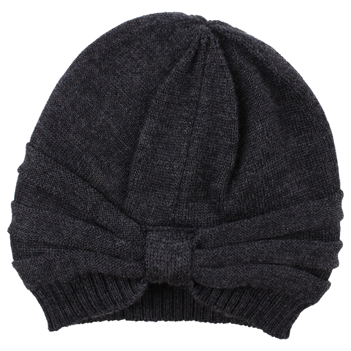 Knit Wool Hat Dark Grey