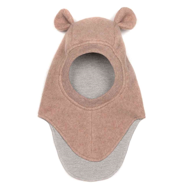 PLYS E-hut w/ears Cotton Fleece Ash Rose