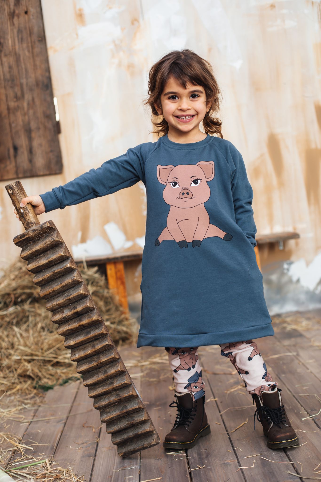 Piggy tunic blue