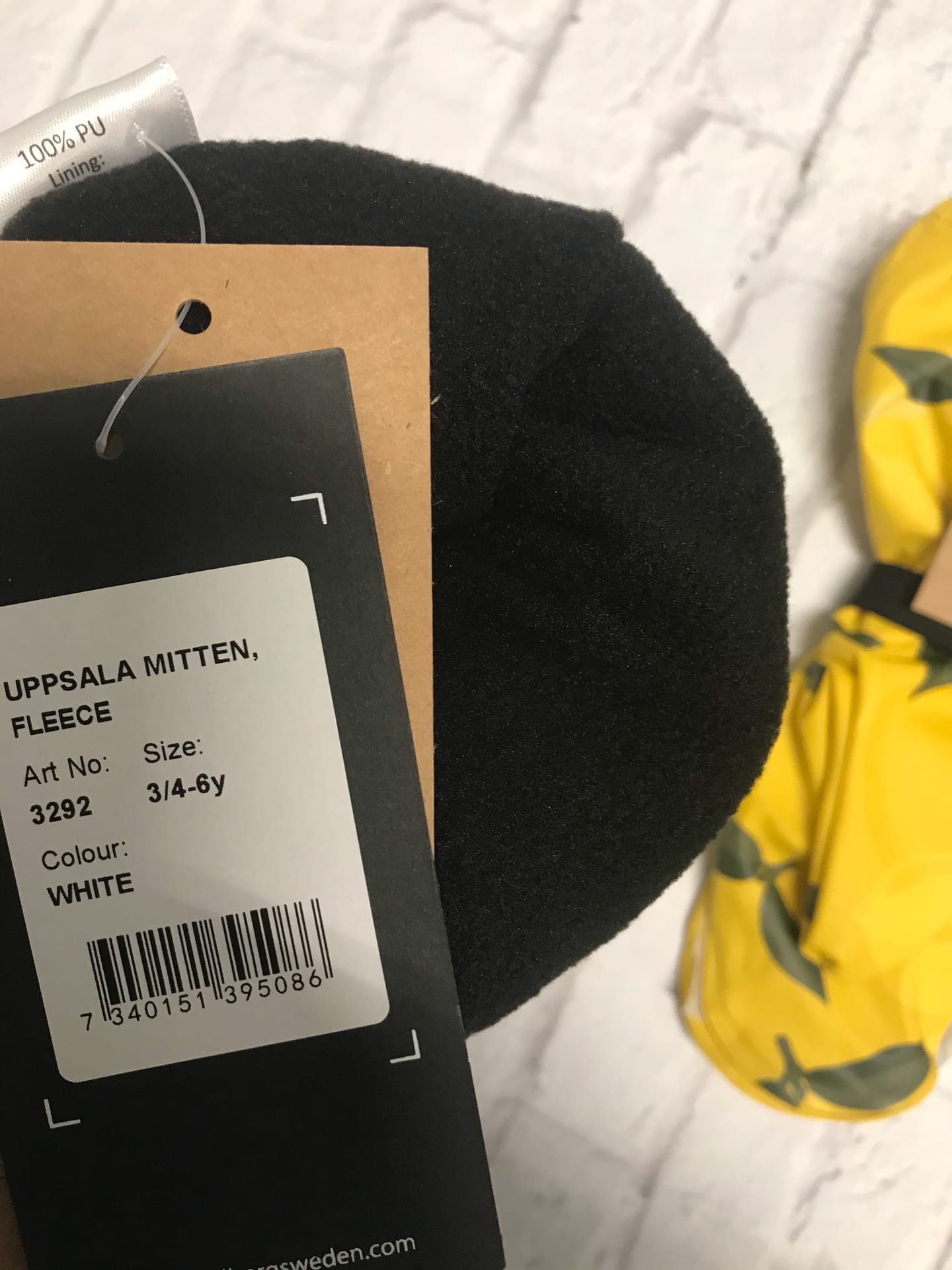 UPPSALA RAIN MITTEN FLEECE  Gul - 3