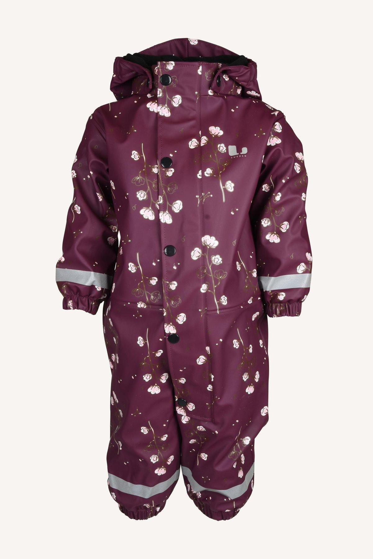 NORDSKOG RAIN BABY OVERALL FLEECE - PLUM
