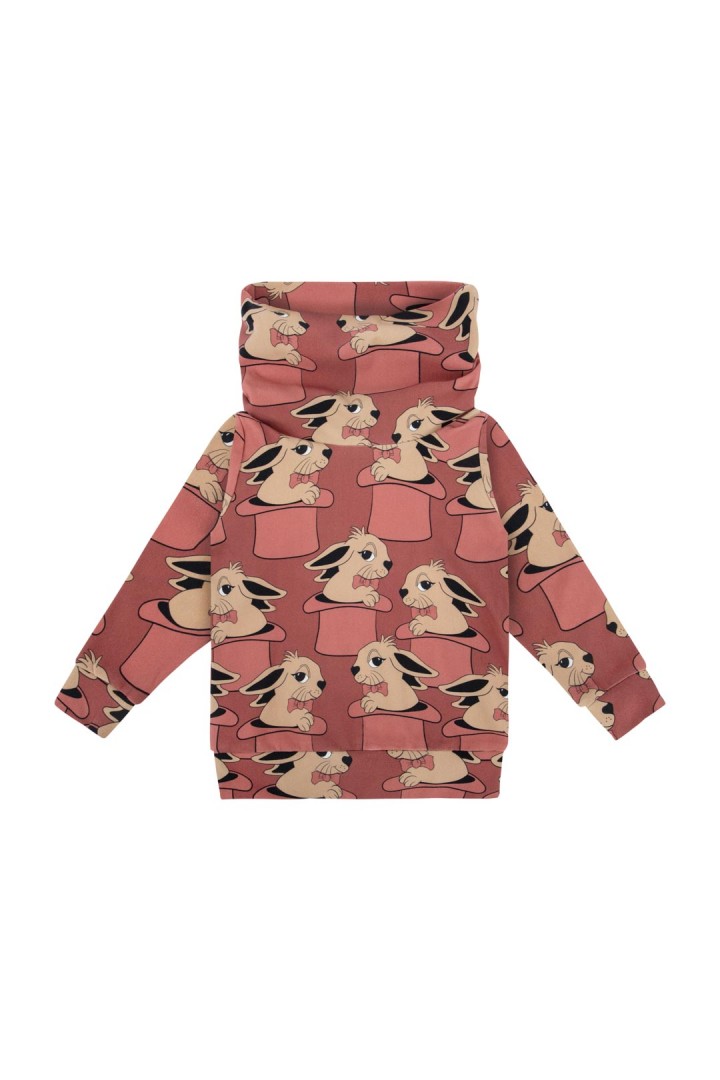  RABBIT DARK RED SNOOD SWEATSHIRT