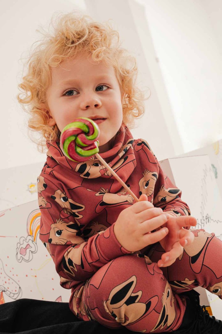  RABBIT DARK RED SNOOD SWEATSHIRT - 2