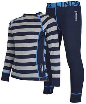 STRIPE MERINO SET NAVY