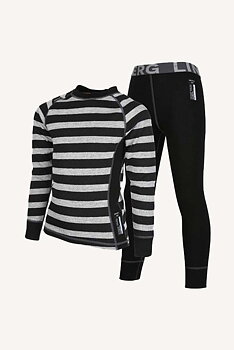 STRIPE MERINO SET  BLACK