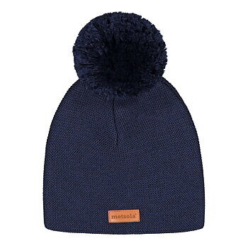 Knitted Classic Beanie 1 Pom pom (1-2 v - 6-8 & Adults), Arctic Sea