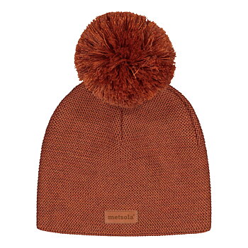 Knitted Classic Beanie 1 Pom pom Roasted Pecan