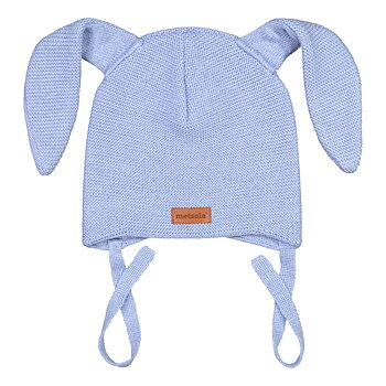Knitted Baby Bunny Beanie with Ears Cool Blue