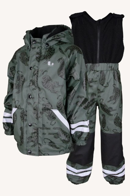 VATTNADAL RAIN SET FLEECE GREEN