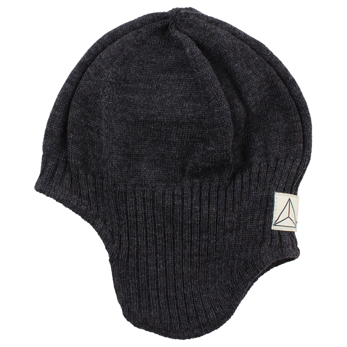Nordic Knit Wool Hat Dark Grey Melange - 3