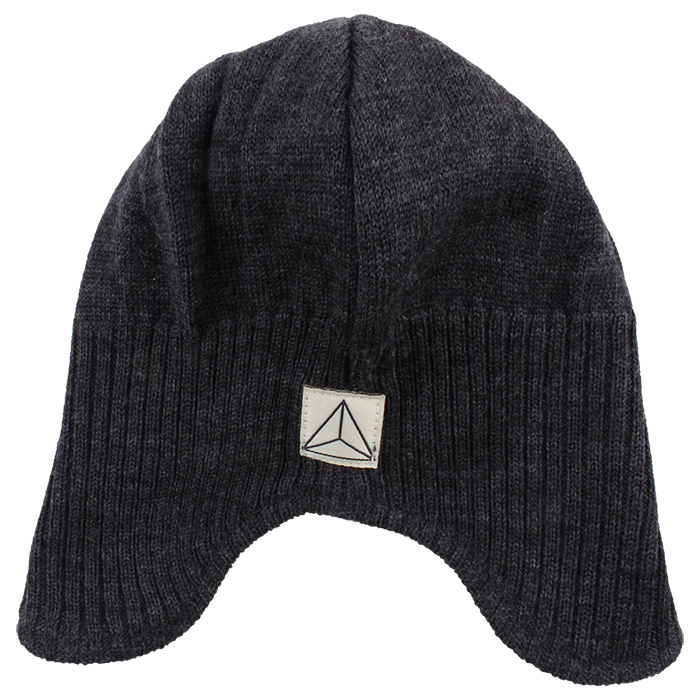 Nordic Knit Wool Hat Dark Grey Melange - 2