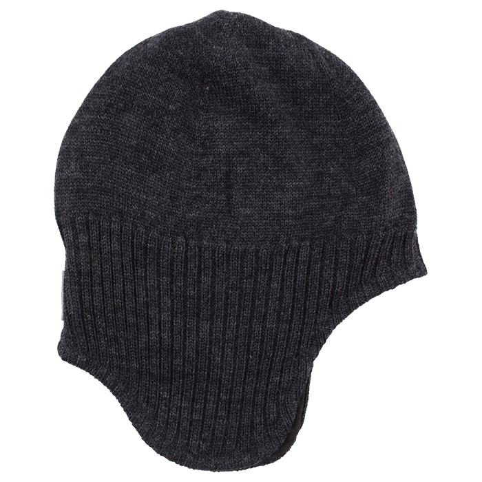 Nordic Knit Wool Hat Dark Grey Melange