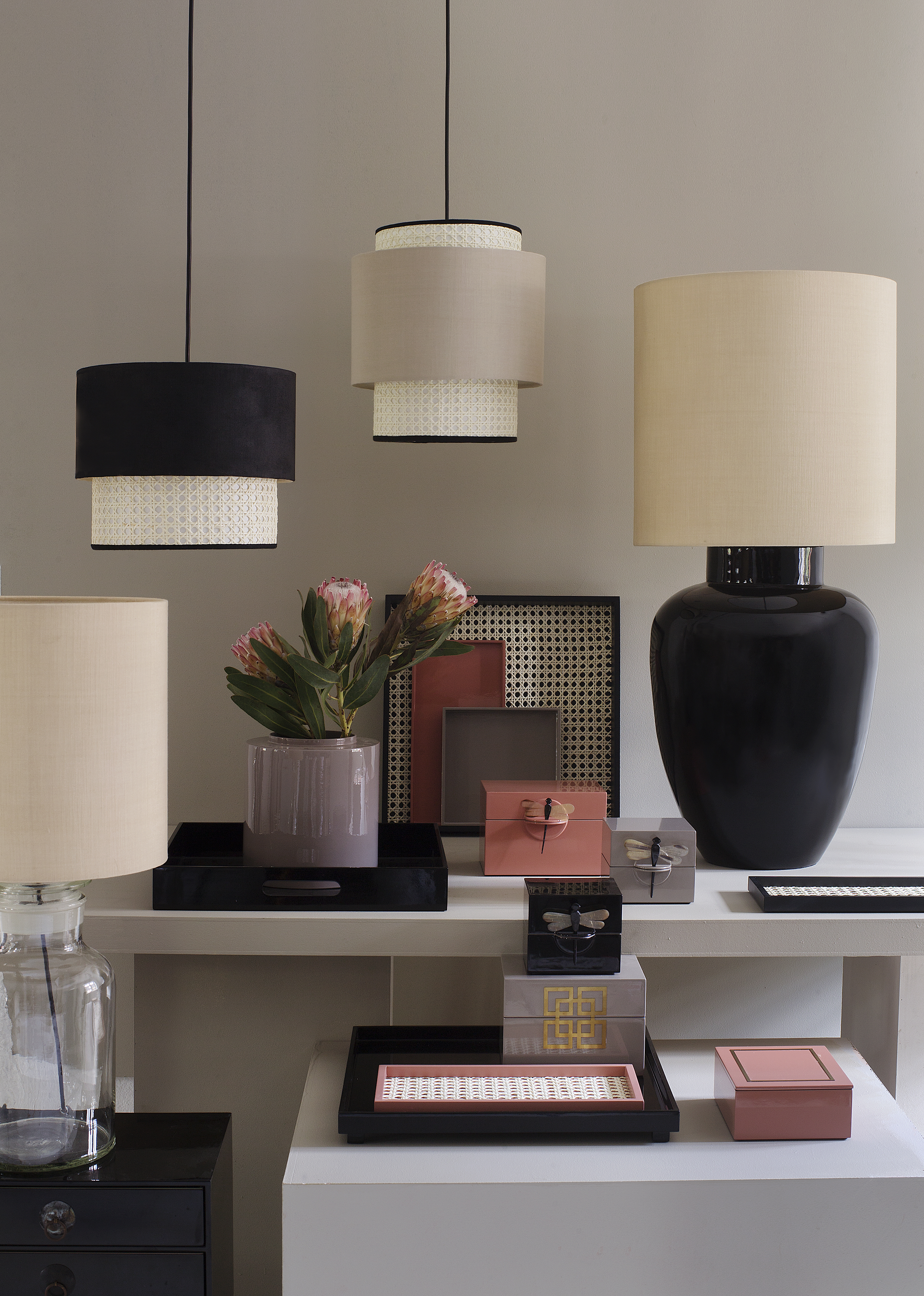 Lampskärm, råsilke, kitfärgad - 3