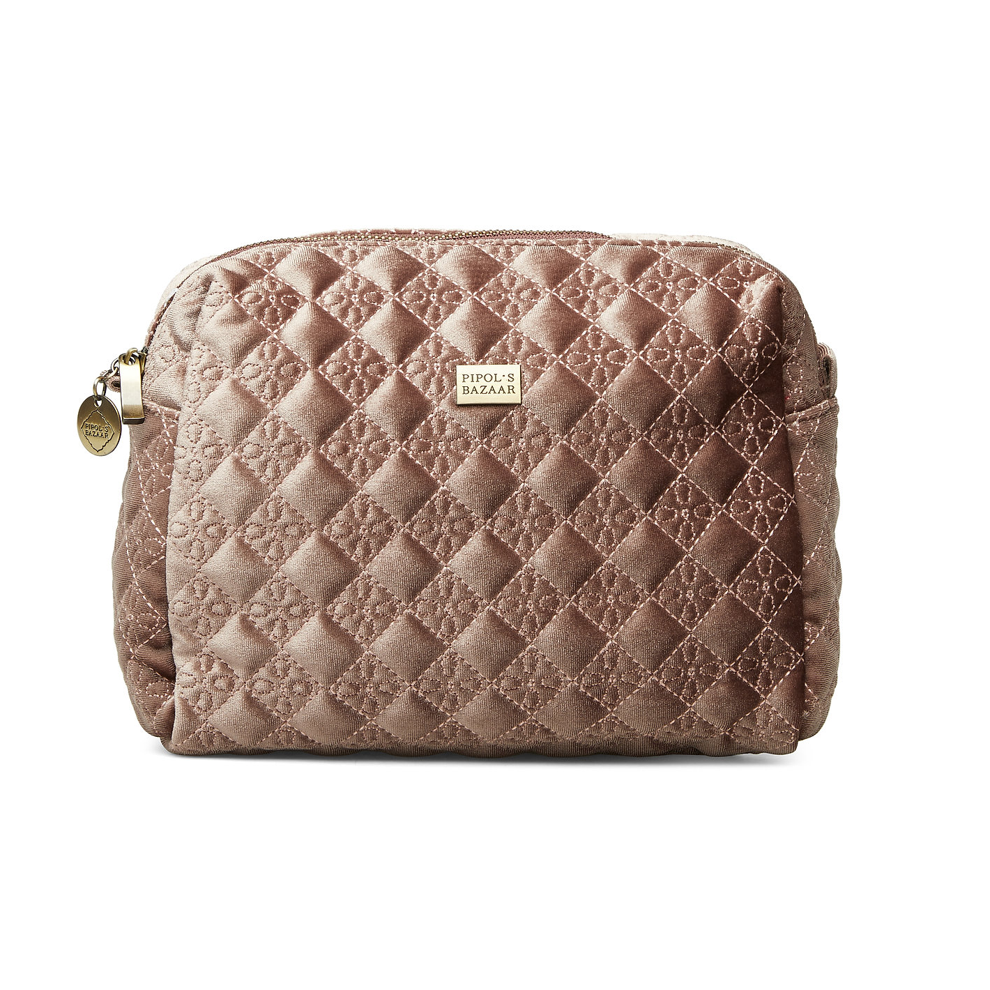 VELVET LOGO COSMETIC MEDIUM NOUGAT