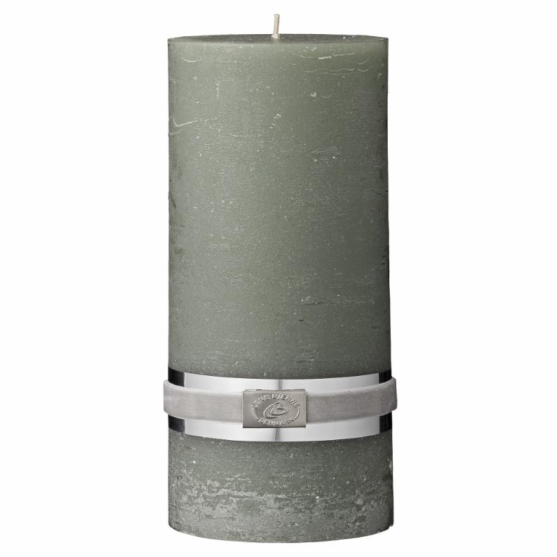 Rustikt Blockljus 20 cm Dusty Green