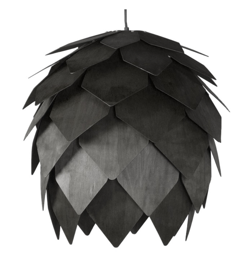 Cone Taklampa svart trä