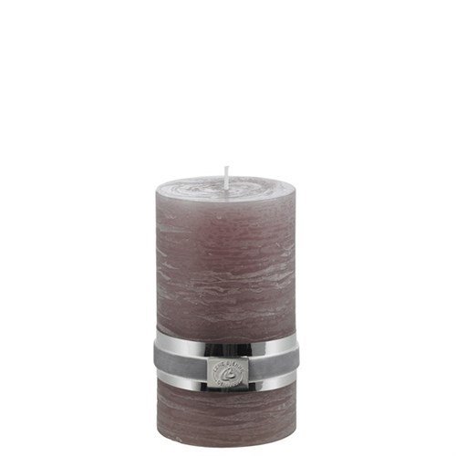 Rustikt blockljus 12,5 cm - Dusty Aubergine