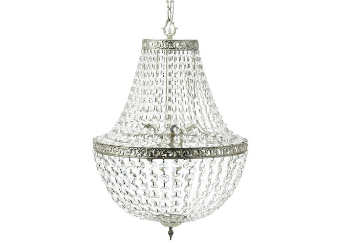 Divine Chandelier Antiksilver/oron/glass D:70 cm H:70 cm