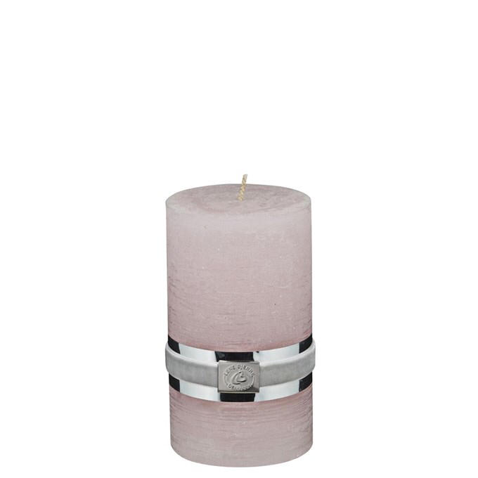 Rustikt blockljus 12,5 cm - Powder