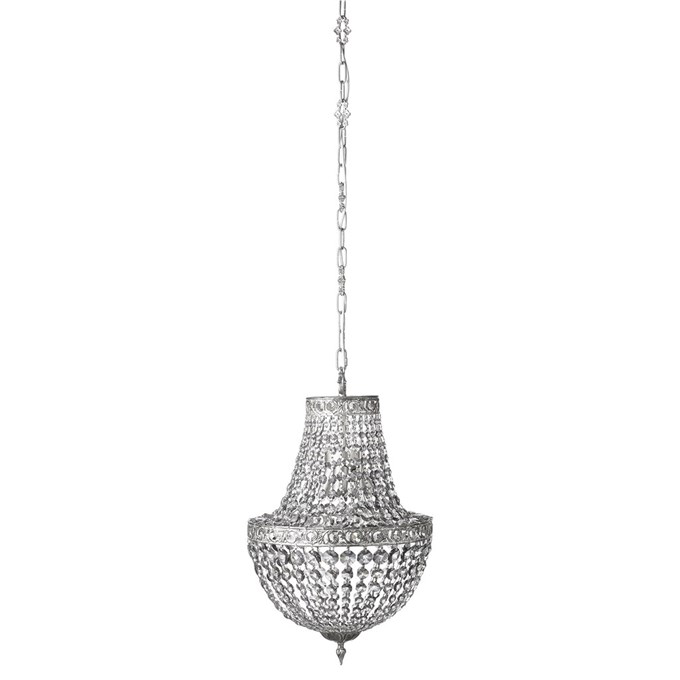 Divine Chandelier Shadow/silver/iron/glass D:40xH:55 cm