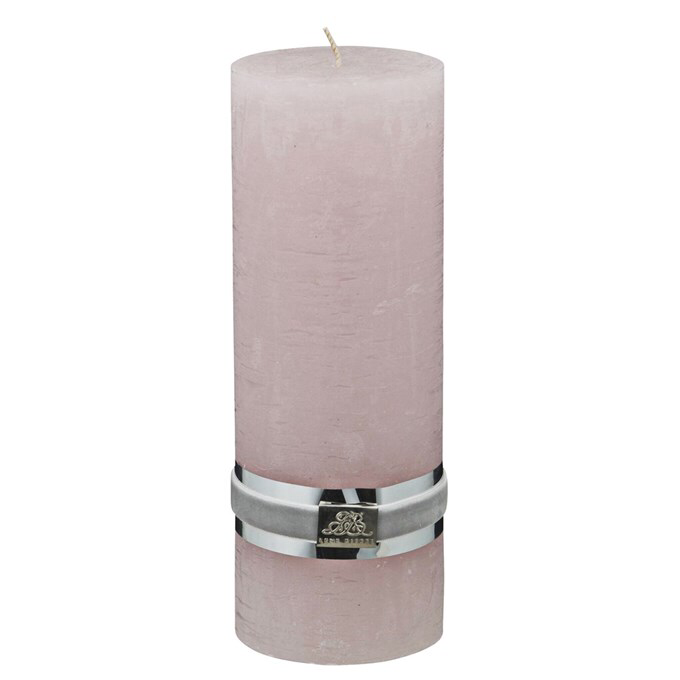 Rustikt blockljus 20 cm - Powder