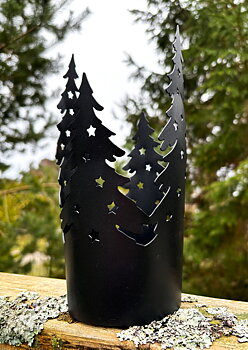 30% RABATT/Ljusstake Granar svart/10 ST PER FÖRP