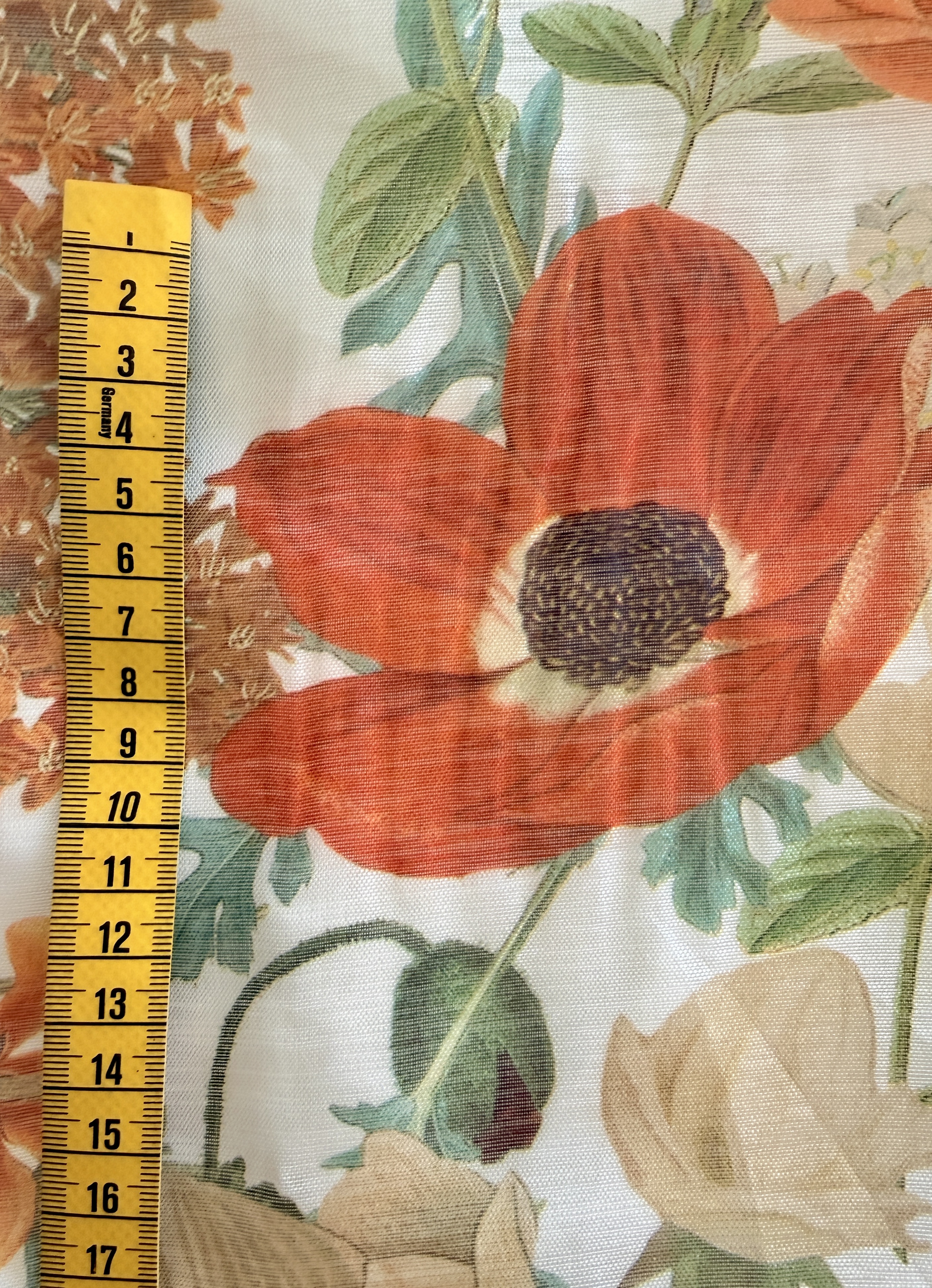 Vintagetyg -  organza blomsterprakt bit nr 2 - 3
