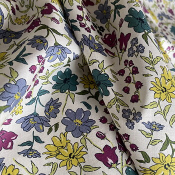 Stuv 1 m. Bomull, Heirloom, vävd tunn poplin småblommigt