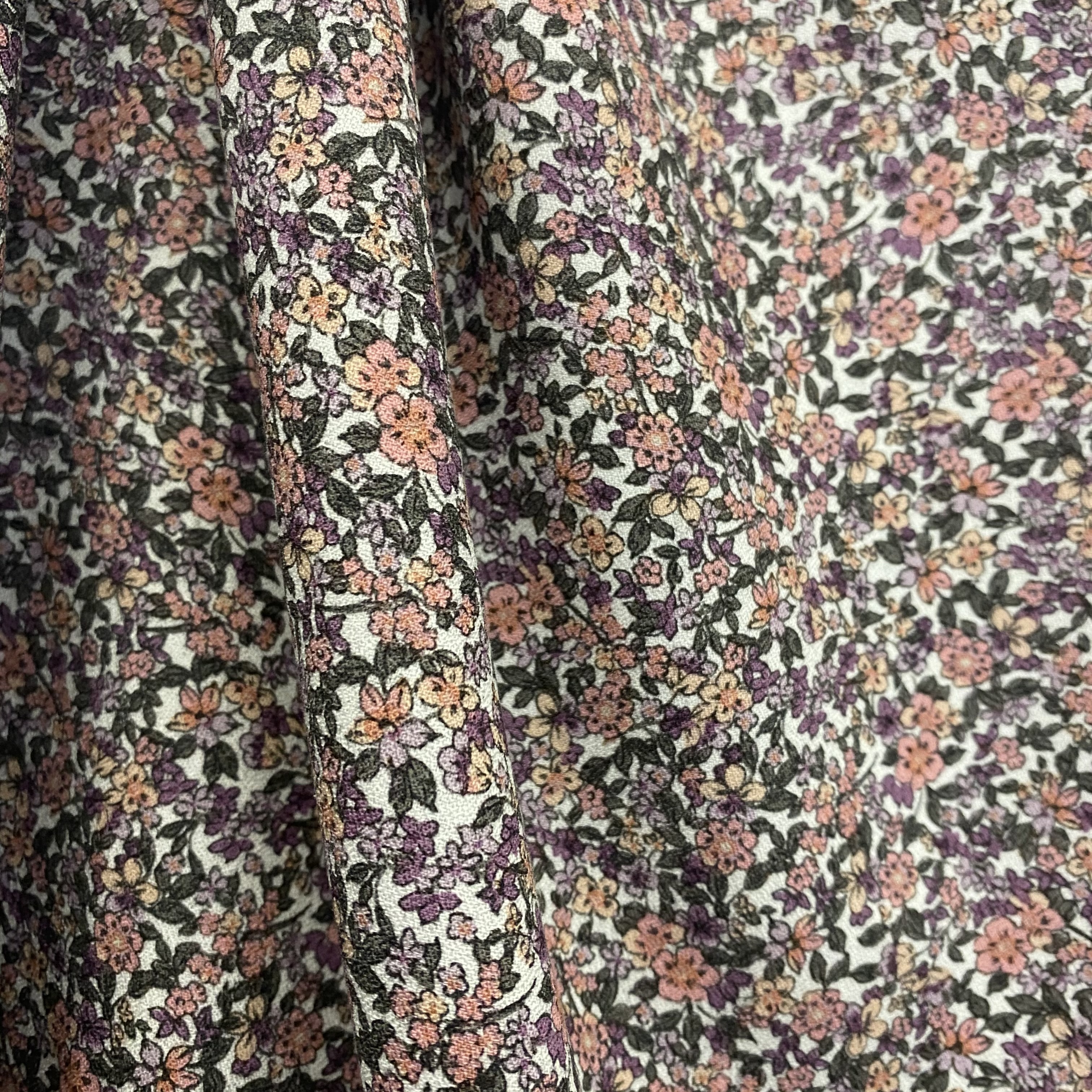 STUV 1 m. Viscose, vävd - Finest flowers, rosa/lila - 3