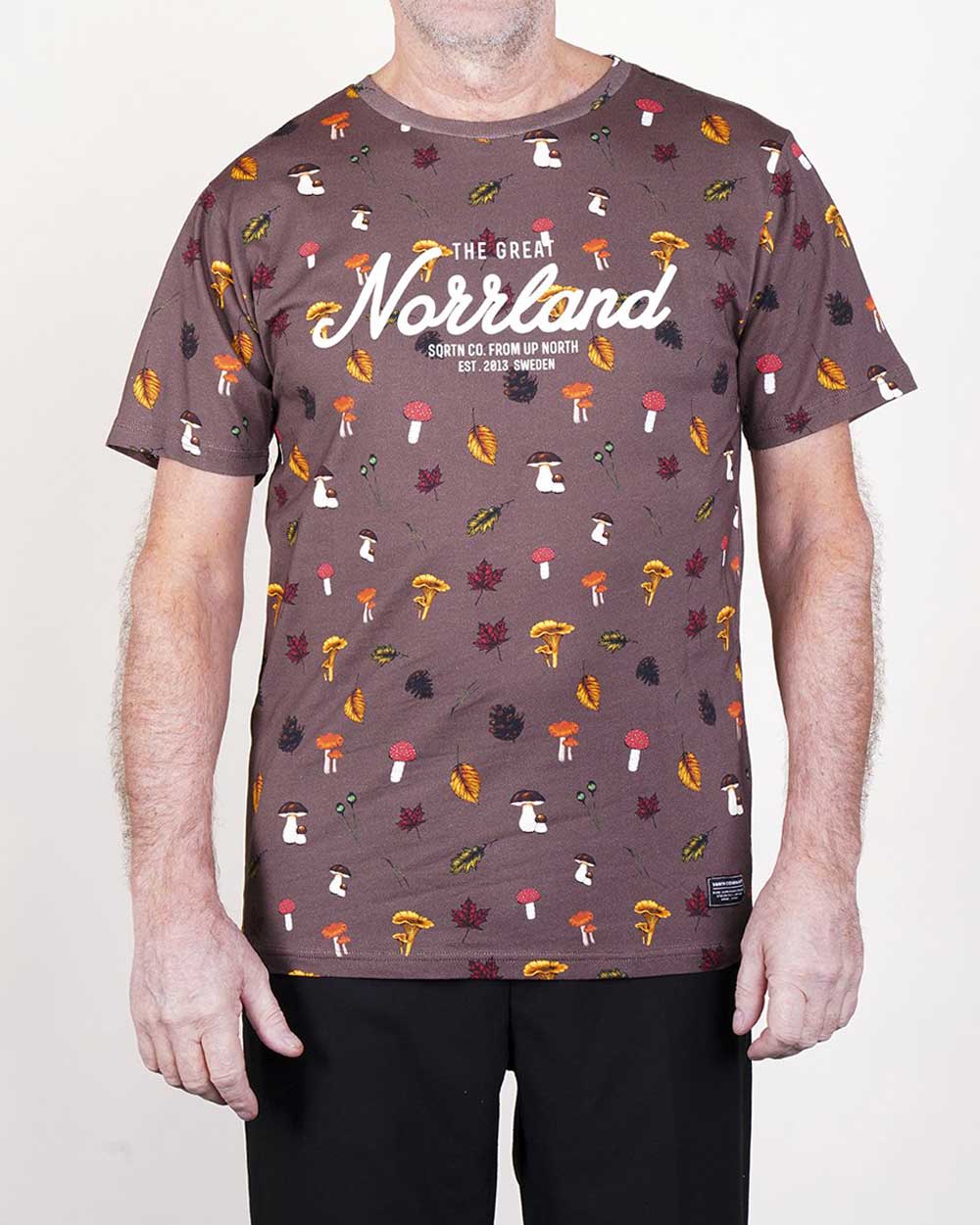 The Great Norrland Shroom Brun T Shirt The Great Norrland Shroom Brun T Shirt