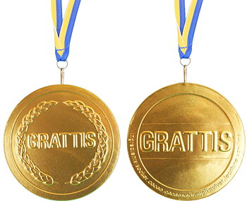 Guldmedalj "Grattis" 20 st 