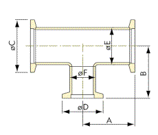 Reduzier T-Stück Edelstahl NW25/40KF - 2
