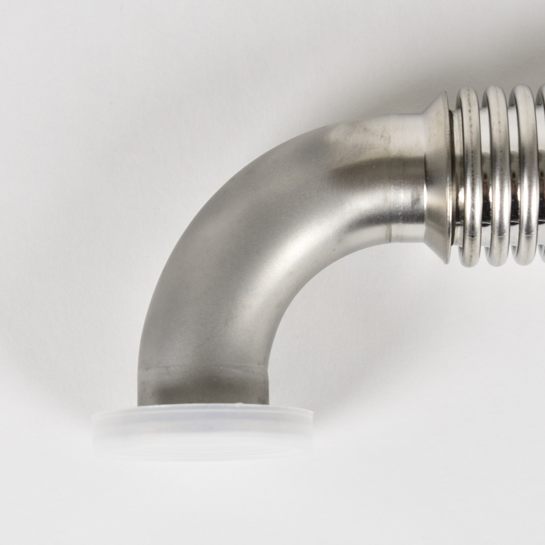 Metal bellow hose SS304 500 mm DN25ISO-K 90 deg in one end - 2