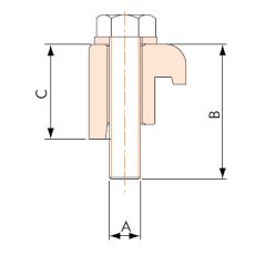 Wall clamp SS304 M8 NW63-160ISO - 2