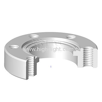 Anschweissflansch mit Gewindelöcher NW16CF-F ID 1/2" Edelstahl 316L