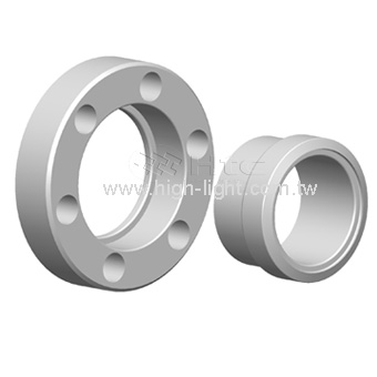Anschweissflansch mit Rohransatz NW16CF-R ID 1/2" Edelstahl