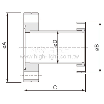 Reducing adaptor NW35-16CF - 2